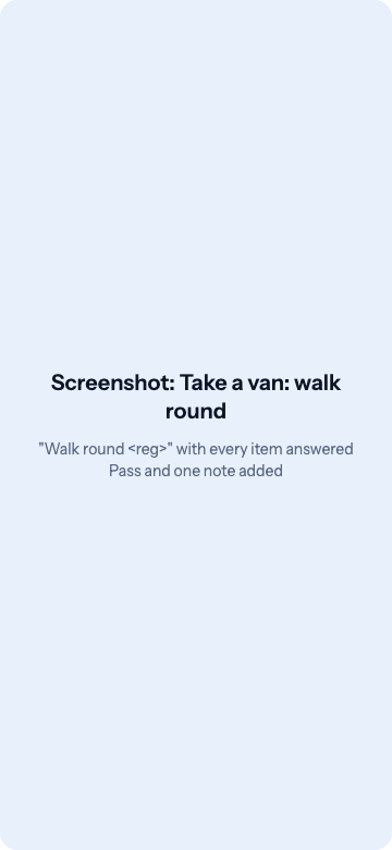 The walk-round list with every item answered