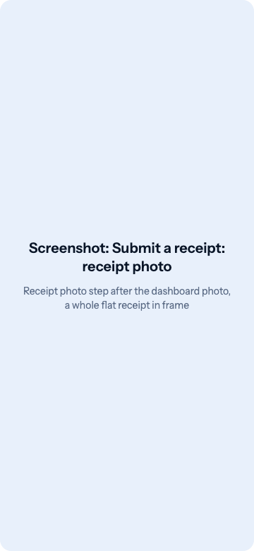 Taking the receipt photo